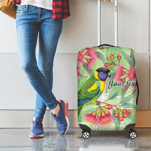 Australian Rainbow Lorikeet and Eucalyptus Luggage Cover Spirit of Aussie Aboriginal Dot Art - Aussie Hoodie