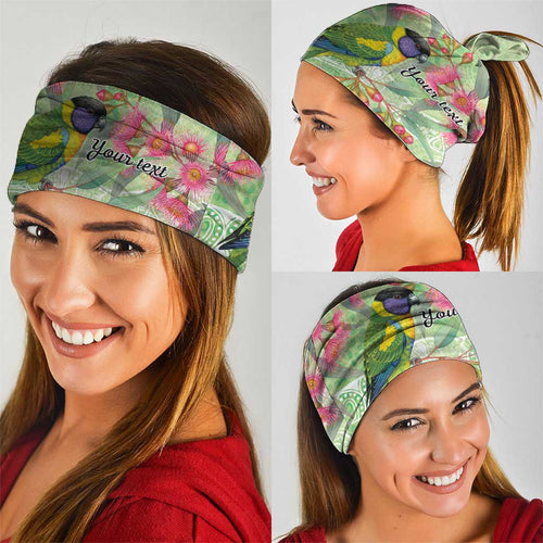Australian Rainbow Lorikeet and Eucalyptus Neck Gaiter Spirit of Aussie Aboriginal Dot Art - Aussie Hoodie