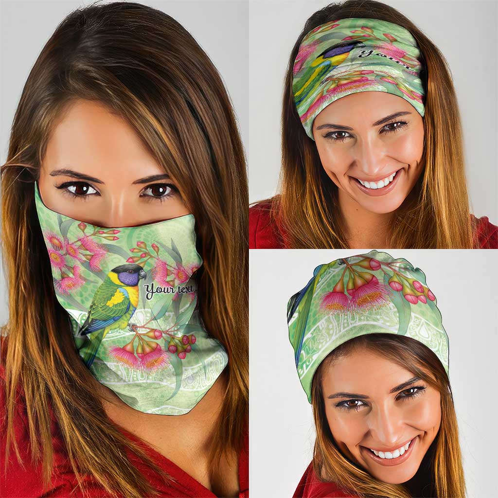 Australian Rainbow Lorikeet and Eucalyptus Neck Gaiter Spirit of Aussie Aboriginal Dot Art - Aussie Hoodie