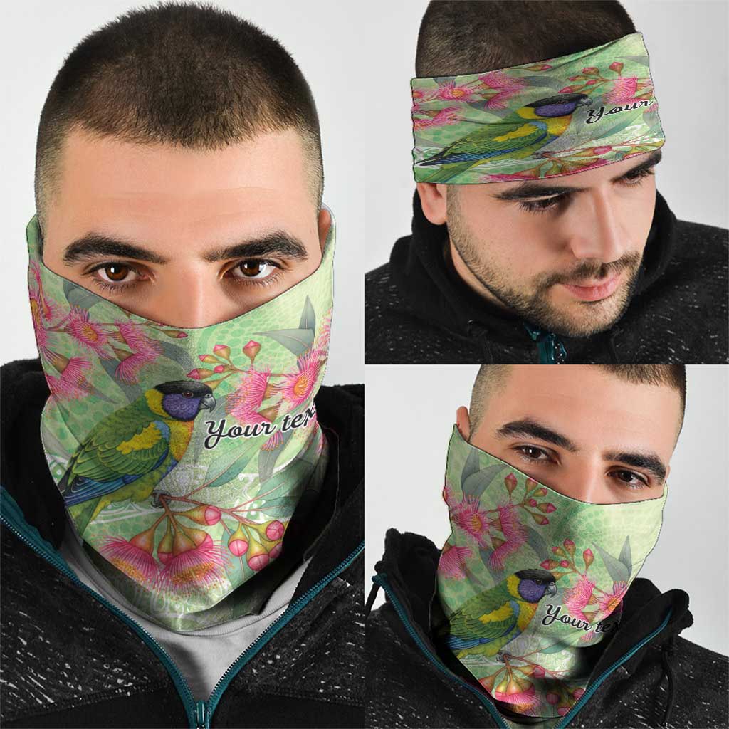 Australian Rainbow Lorikeet and Eucalyptus Neck Gaiter Spirit of Aussie Aboriginal Dot Art - Aussie Hoodie