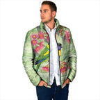 Australian Rainbow Lorikeet and Eucalyptus Padded Jacket Spirit of Aussie Aboriginal Dot Art - Aussie Hoodie