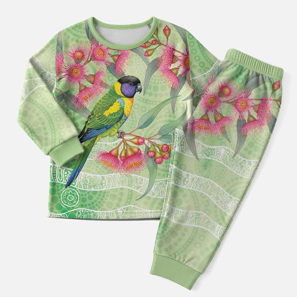 Australian Rainbow Lorikeet and Eucalyptus Christmas Pajama Set Spirit of Aussie Aboriginal Dot Art - Aussie Hoodie