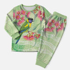 Australian Rainbow Lorikeet and Eucalyptus Christmas Pajama Set Spirit of Aussie Aboriginal Dot Art - Aussie Hoodie