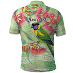 Australian Rainbow Lorikeet and Eucalyptus Polo Shirt Spirit of Aussie Aboriginal Dot Art - Aussie Hoodie