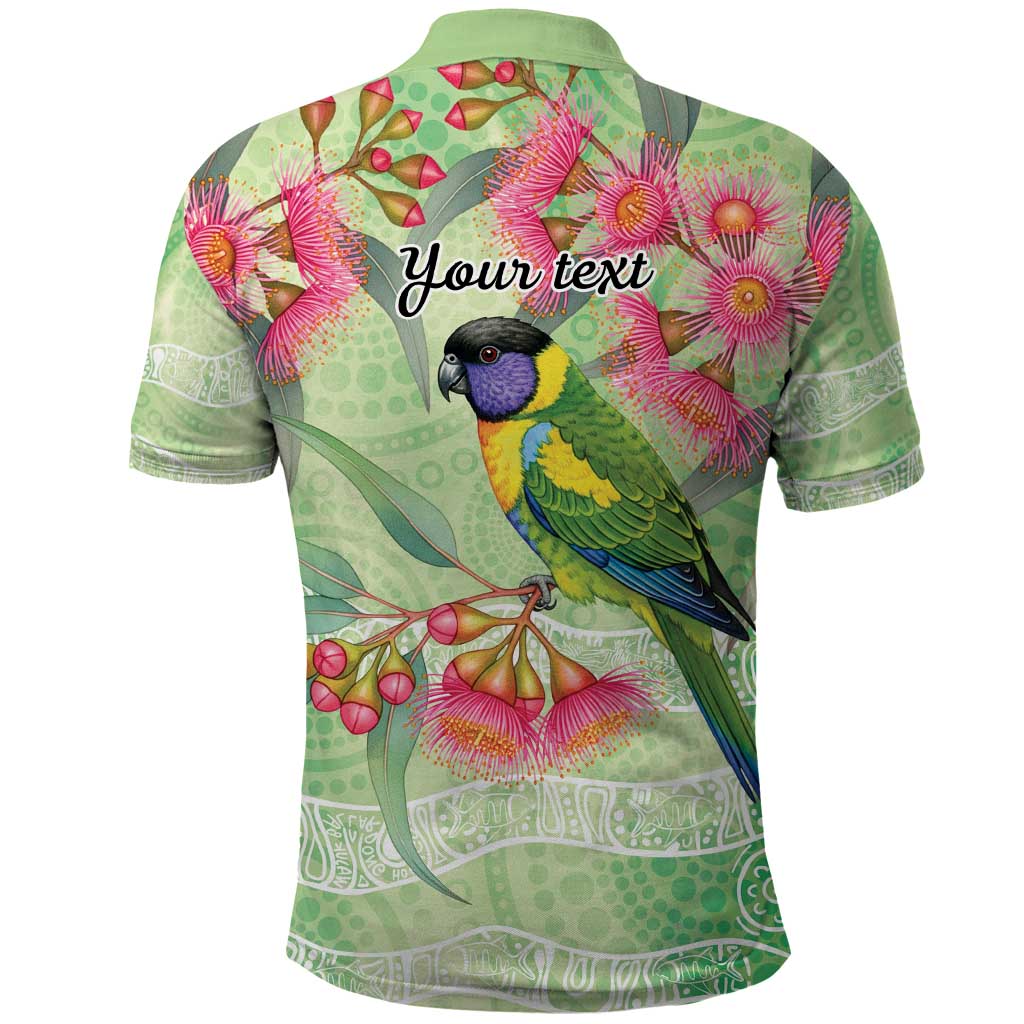 Australian Rainbow Lorikeet and Eucalyptus Polo Shirt Spirit of Aussie Aboriginal Dot Art - Aussie Hoodie