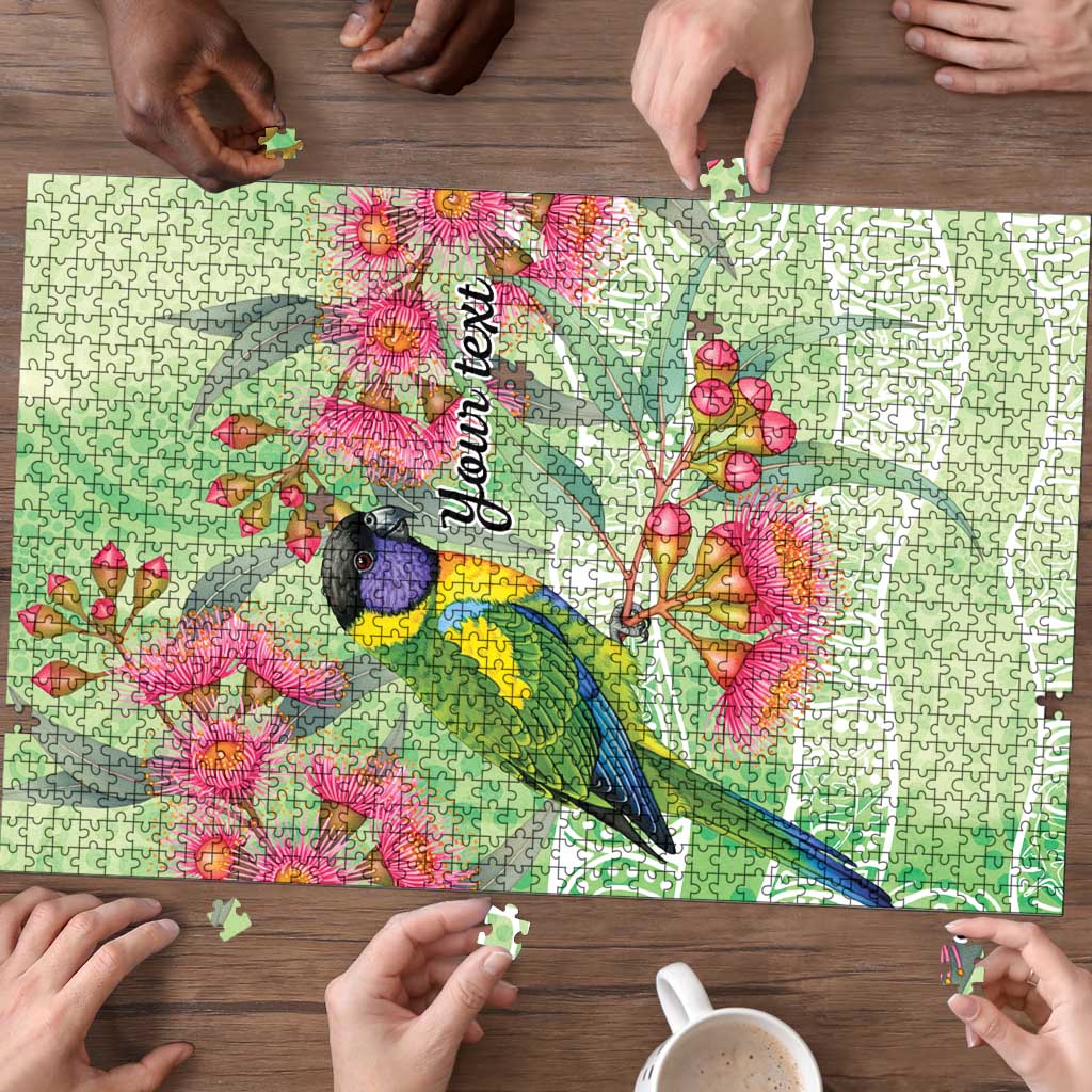 Australian Rainbow Lorikeet and Eucalyptus Puzzle Spirit of Aussie Aboriginal Dot Art - Aussie Hoodie