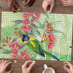 Australian Rainbow Lorikeet and Eucalyptus Puzzle Spirit of Aussie Aboriginal Dot Art - Aussie Hoodie
