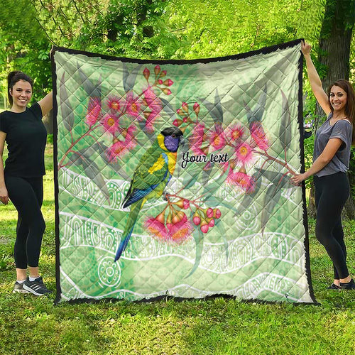 Australian Rainbow Lorikeet and Eucalyptus Quilt Spirit of Aussie Aboriginal Dot Art - Aussie Hoodie