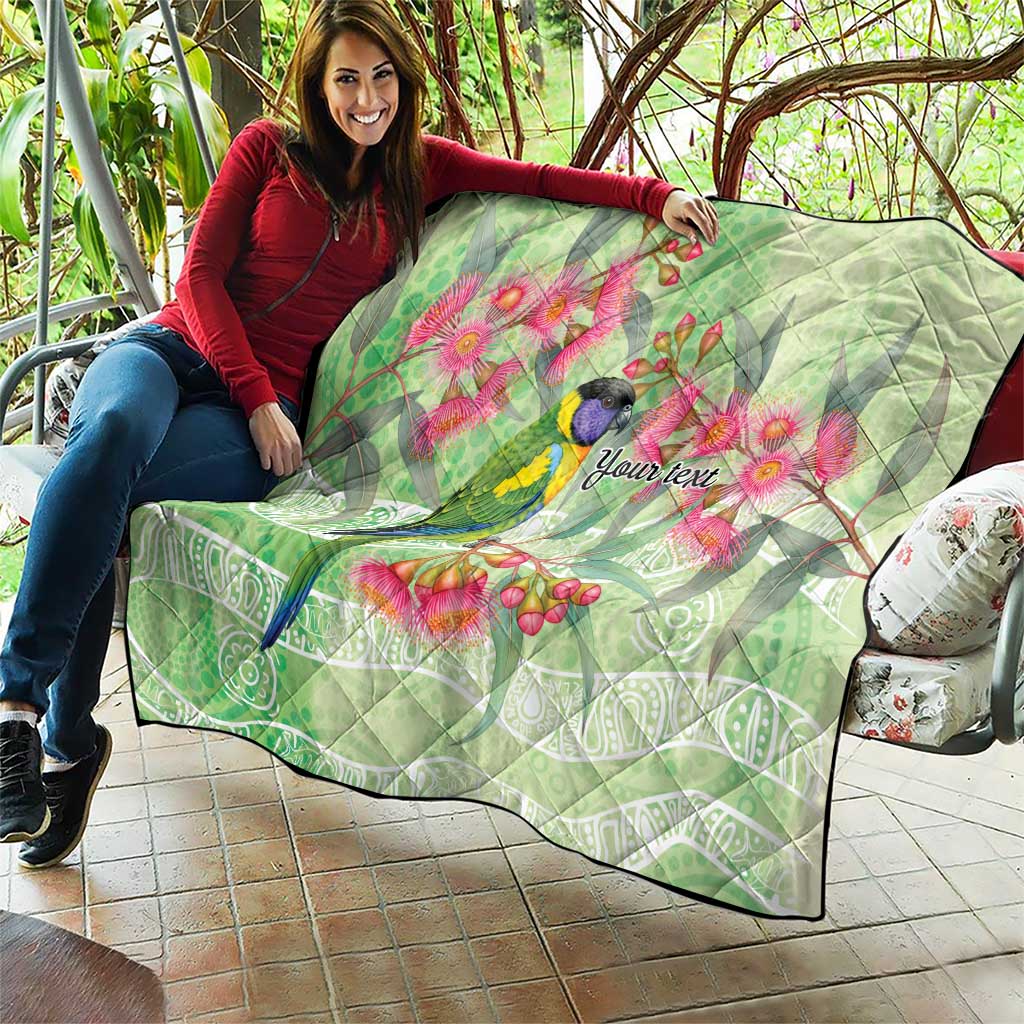 Australian Rainbow Lorikeet and Eucalyptus Quilt Spirit of Aussie Aboriginal Dot Art - Aussie Hoodie