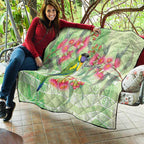 Australian Rainbow Lorikeet and Eucalyptus Quilt Spirit of Aussie Aboriginal Dot Art - Aussie Hoodie