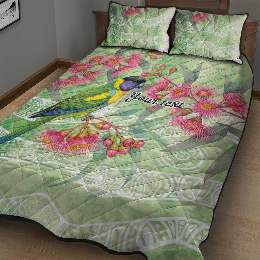 Australian Rainbow Lorikeet and Eucalyptus Quilt Bed Set Spirit of Aussie Aboriginal Dot Art - Aussie Hoodie
