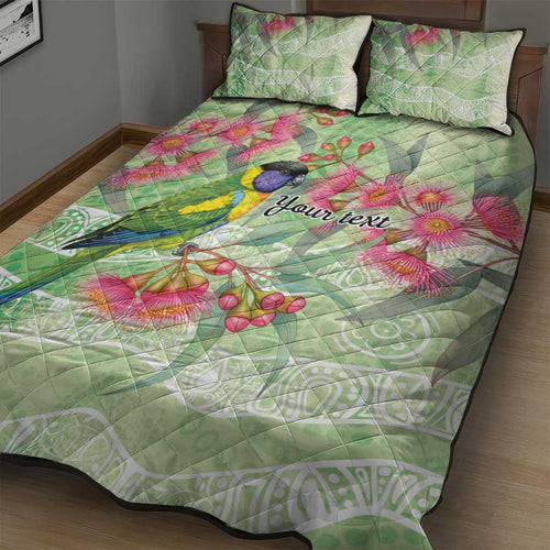 Australian Rainbow Lorikeet and Eucalyptus Quilt Bed Set Spirit of Aussie Aboriginal Dot Art - Aussie Hoodie