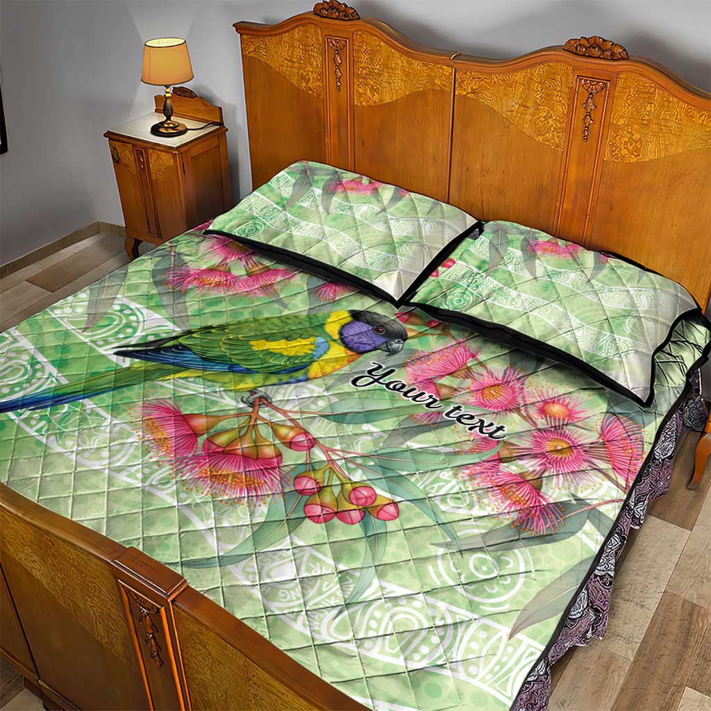 Australian Rainbow Lorikeet and Eucalyptus Quilt Bed Set Spirit of Aussie Aboriginal Dot Art - Aussie Hoodie