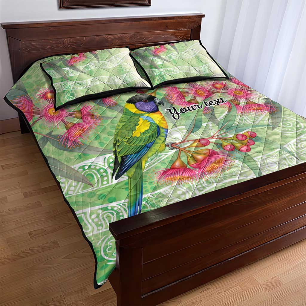 Australian Rainbow Lorikeet and Eucalyptus Quilt Bed Set Spirit of Aussie Aboriginal Dot Art - Aussie Hoodie
