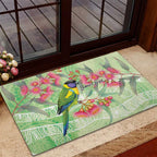Australian Rainbow Lorikeet and Eucalyptus Rubber Doormat Spirit of Aussie Aboriginal Dot Art - Aussie Hoodie
