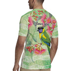 Australian Rainbow Lorikeet and Eucalyptus Rugby Jersey Spirit of Aussie Aboriginal Dot Art - Aussie Hoodie