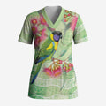 Australian Rainbow Lorikeet and Eucalyptus Scrub Top Spirit of Aussie Aboriginal Dot Art - Aussie Hoodie