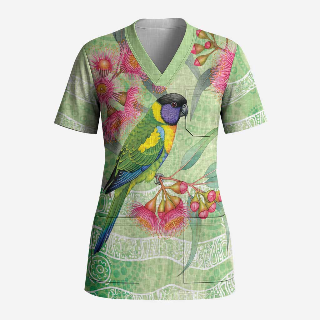 Australian Rainbow Lorikeet and Eucalyptus Scrub Top Spirit of Aussie Aboriginal Dot Art - Aussie Hoodie