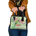Australian Rainbow Lorikeet and Eucalyptus Shoulder Handbag Spirit of Aussie Aboriginal Dot Art - Aussie Hoodie