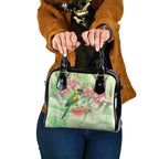 Australian Rainbow Lorikeet and Eucalyptus Shoulder Handbag Spirit of Aussie Aboriginal Dot Art - Aussie Hoodie