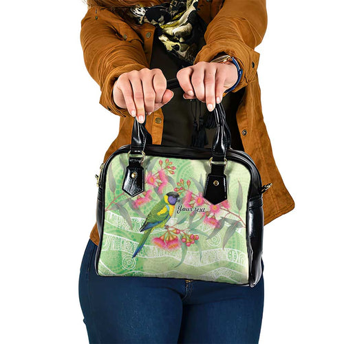 Australian Rainbow Lorikeet and Eucalyptus Shoulder Handbag Spirit of Aussie Aboriginal Dot Art - Aussie Hoodie