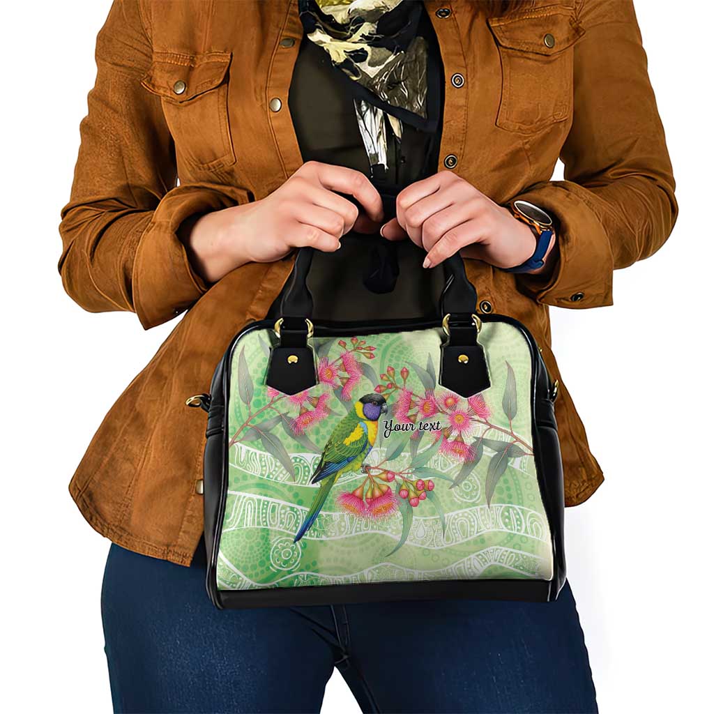 Australian Rainbow Lorikeet and Eucalyptus Shoulder Handbag Spirit of Aussie Aboriginal Dot Art - Aussie Hoodie