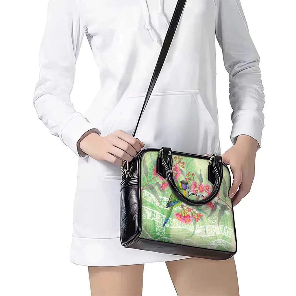 Australian Rainbow Lorikeet and Eucalyptus Shoulder Handbag Spirit of Aussie Aboriginal Dot Art - Aussie Hoodie