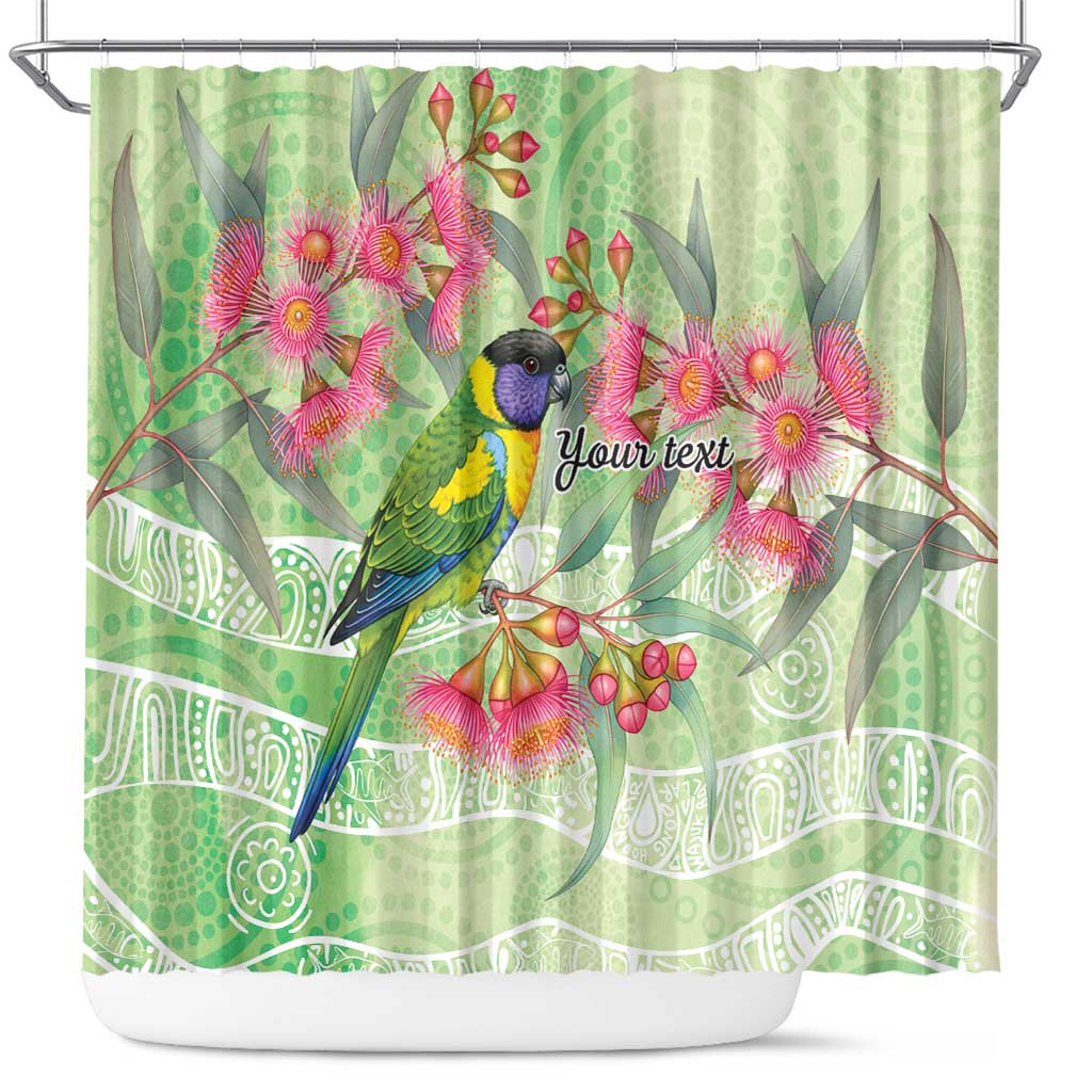 Australian Rainbow Lorikeet and Eucalyptus Shower Curtain Spirit of Aussie Aboriginal Dot Art - Aussie Hoodie