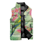 Australian Rainbow Lorikeet and Eucalyptus Sleeveless Puffer Jacket Spirit of Aussie Aboriginal Dot Art - Aussie Hoodie