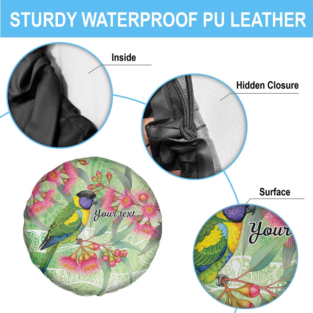 Australian Rainbow Lorikeet and Eucalyptus Spare Tire Cover Spirit of Aussie Aboriginal Dot Art - Aussie Hoodie
