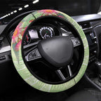 Australian Rainbow Lorikeet and Eucalyptus Steering Wheel Cover Spirit of Aussie Aboriginal Dot Art - Aussie Hoodie