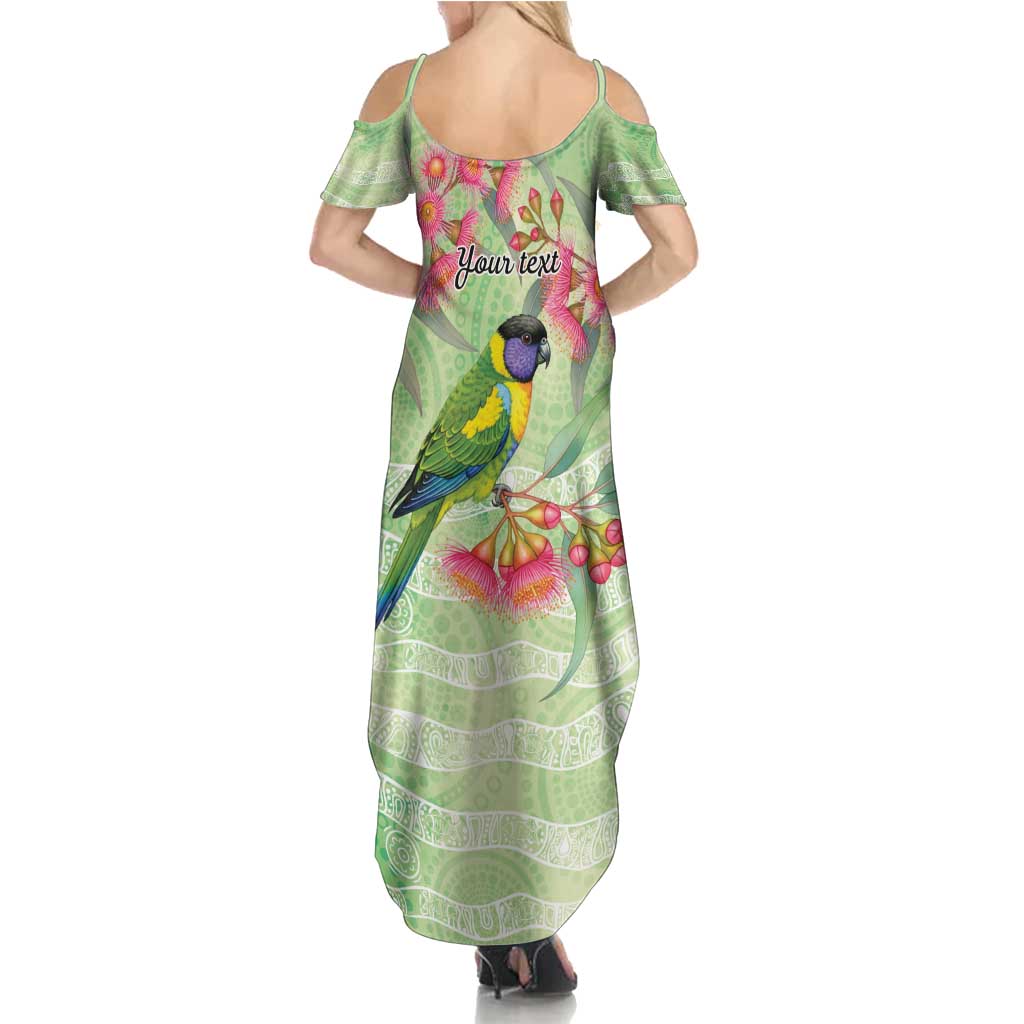 Australian Rainbow Lorikeet and Eucalyptus Summer Maxi Dress Spirit of Aussie Aboriginal Dot Art - Aussie Hoodie