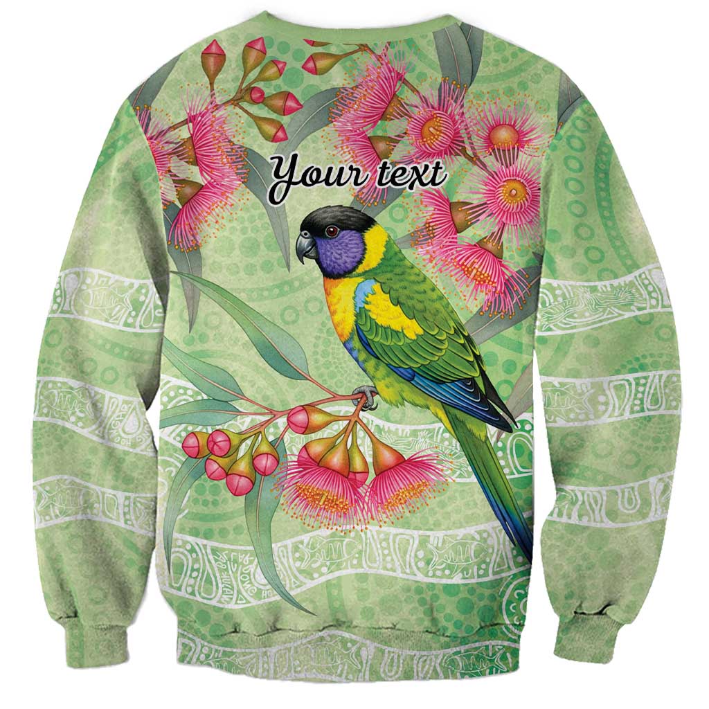 Australian Rainbow Lorikeet and Eucalyptus Sweatshirt Spirit of Aussie Aboriginal Dot Art - Aussie Hoodie
