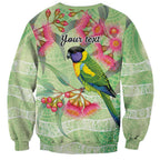 Australian Rainbow Lorikeet and Eucalyptus Sweatshirt Spirit of Aussie Aboriginal Dot Art - Aussie Hoodie