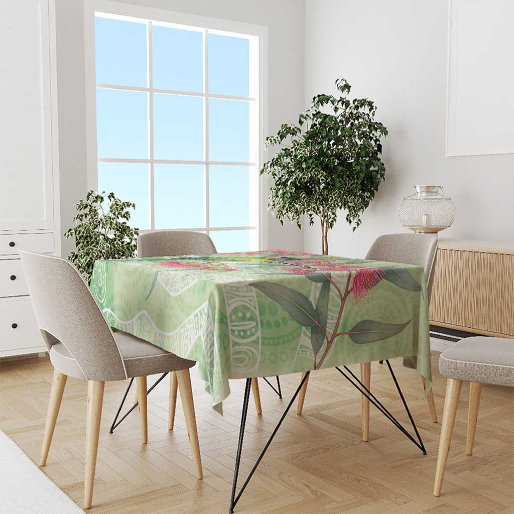 Australian Rainbow Lorikeet and Eucalyptus Tablecloth Spirit of Aussie Aboriginal Dot Art - Aussie Hoodie