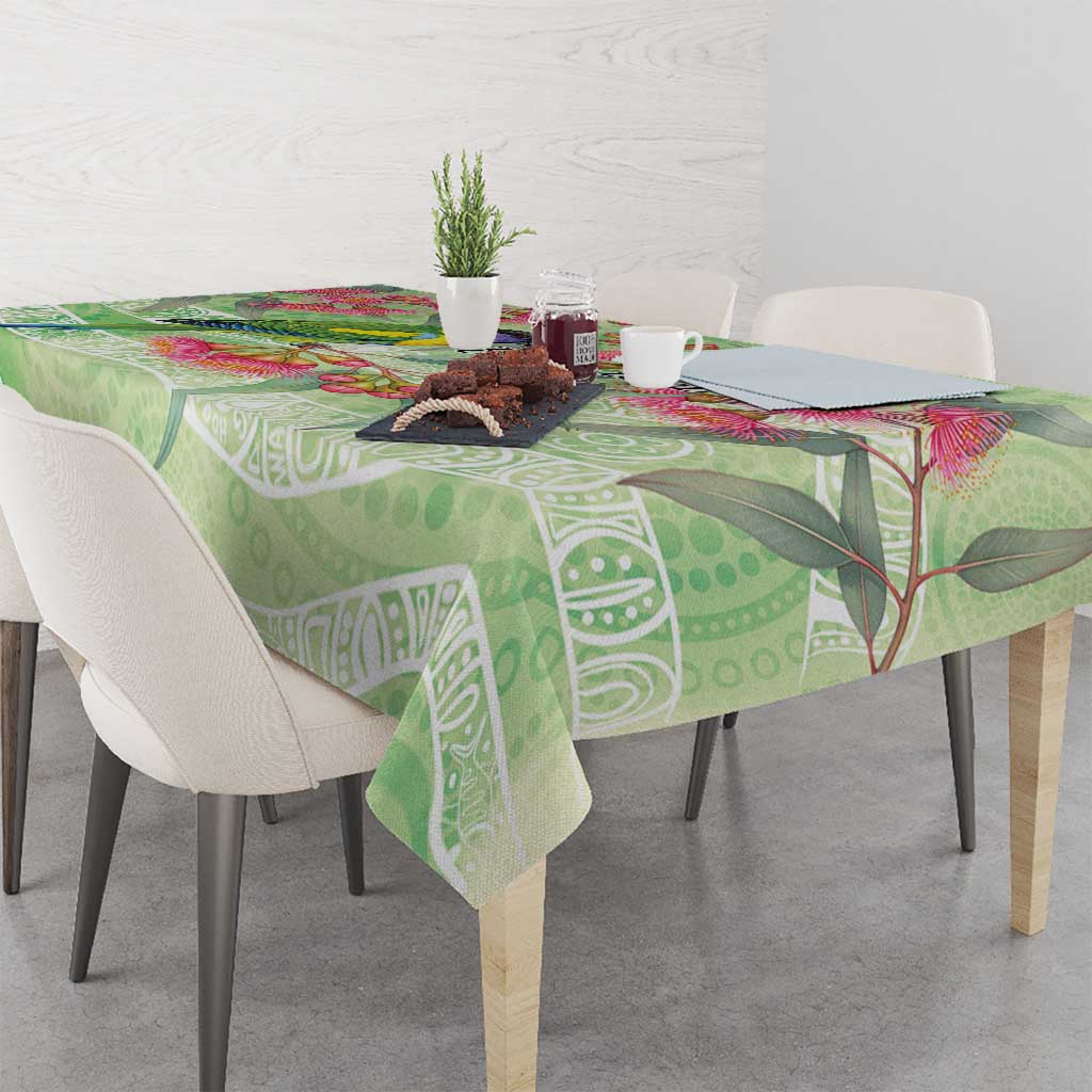 Australian Rainbow Lorikeet and Eucalyptus Tablecloth Spirit of Aussie Aboriginal Dot Art - Aussie Hoodie