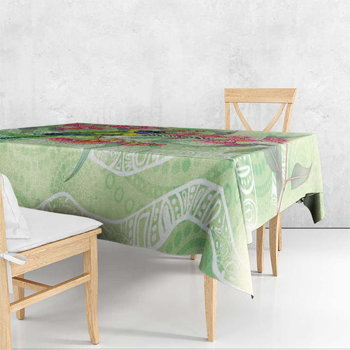 Australian Rainbow Lorikeet and Eucalyptus Tablecloth Spirit of Aussie Aboriginal Dot Art - Aussie Hoodie