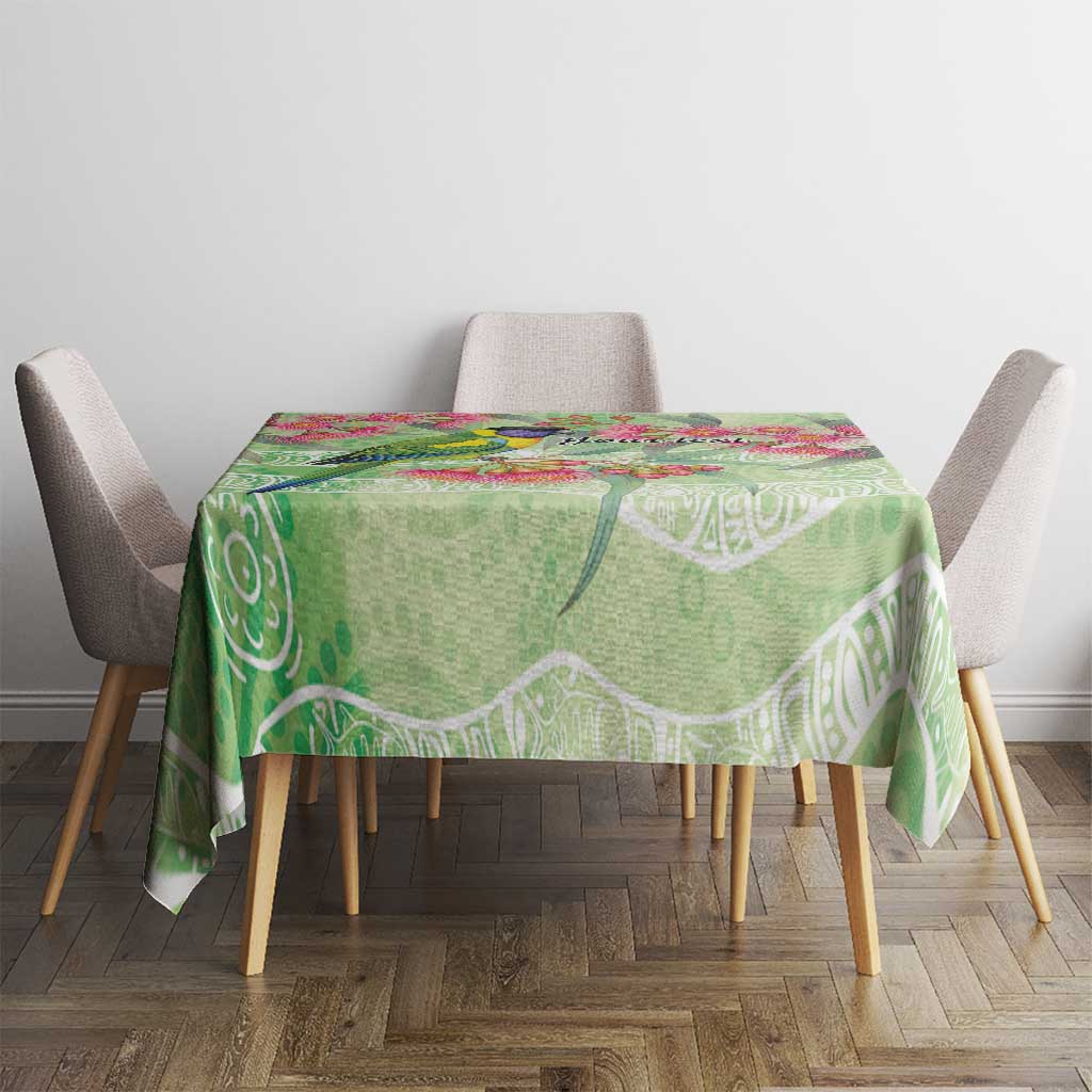 Australian Rainbow Lorikeet and Eucalyptus Tablecloth Spirit of Aussie Aboriginal Dot Art - Aussie Hoodie