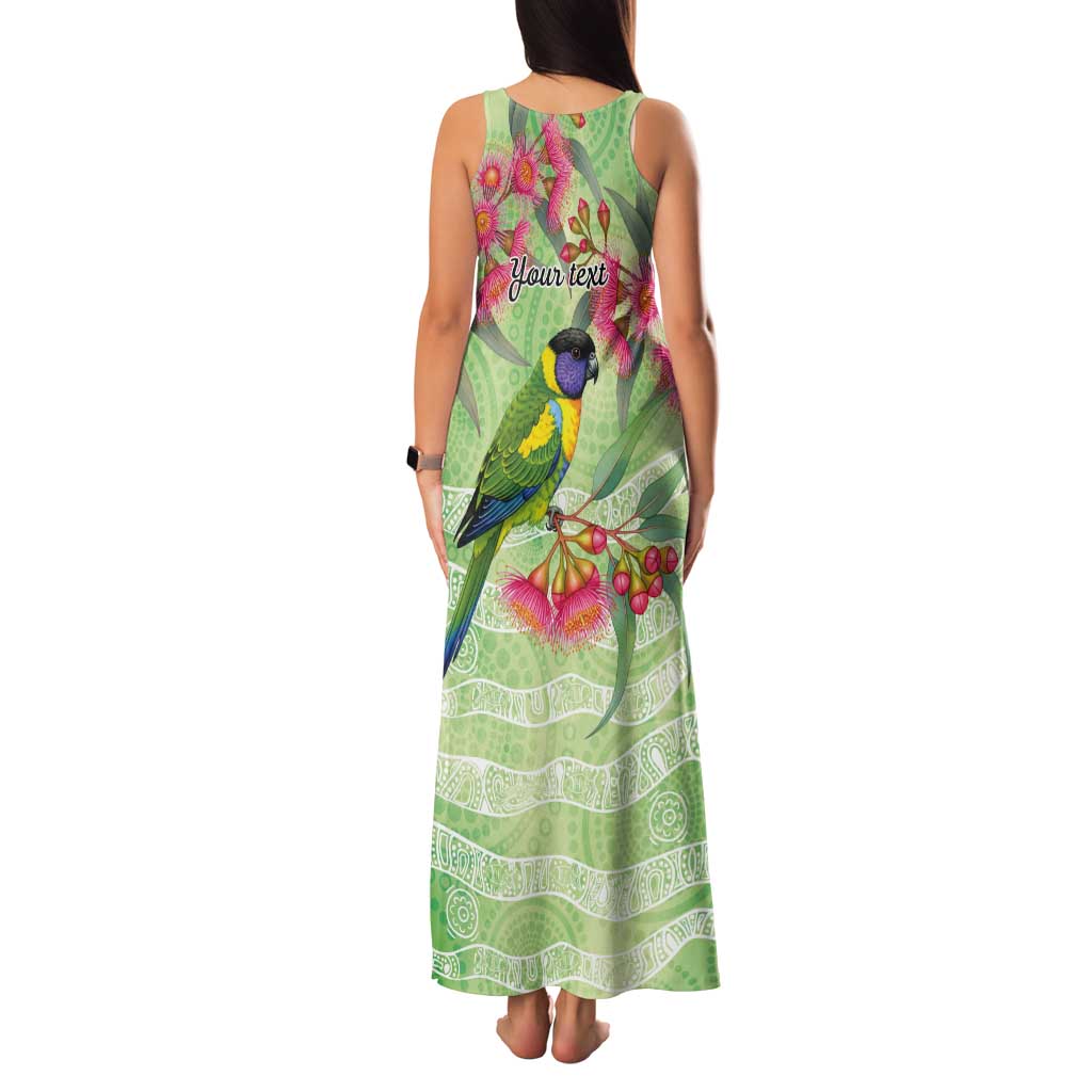 Australian Rainbow Lorikeet and Eucalyptus Tank Maxi Dress Spirit of Aussie Aboriginal Dot Art - Aussie Hoodie