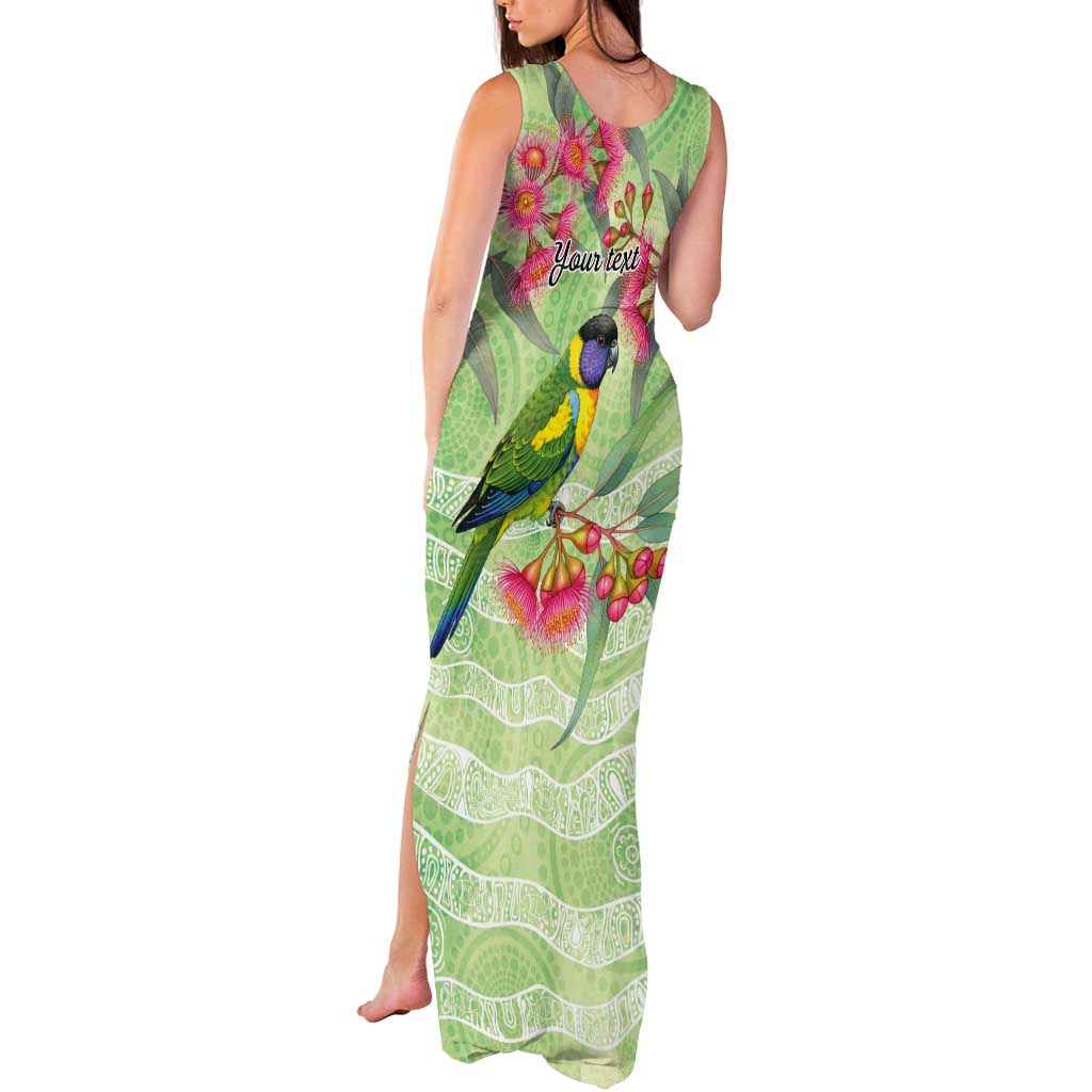 Australian Rainbow Lorikeet and Eucalyptus Tank Maxi Dress Spirit of Aussie Aboriginal Dot Art - Aussie Hoodie