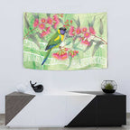 Australian Rainbow Lorikeet and Eucalyptus Tapestry Spirit of Aussie Aboriginal Dot Art - Aussie Hoodie