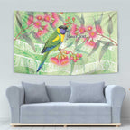 Australian Rainbow Lorikeet and Eucalyptus Tapestry Spirit of Aussie Aboriginal Dot Art - Aussie Hoodie