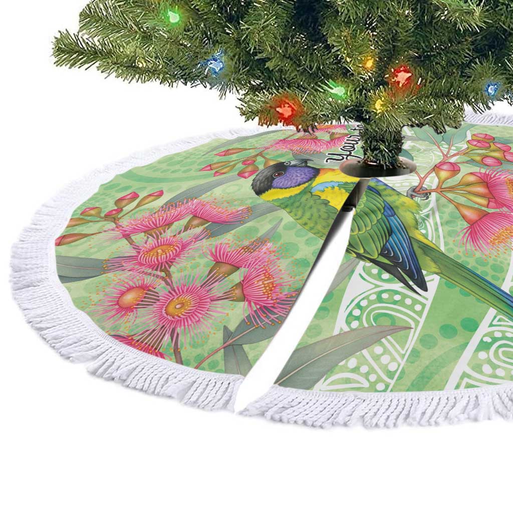 Australian Rainbow Lorikeet and Eucalyptus Tree Skirt Spirit of Aussie Aboriginal Dot Art - Aussie Hoodie