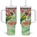 Australian Rainbow Lorikeet and Eucalyptus Tumbler With Handle Spirit of Aussie Aboriginal Dot Art - Aussie Hoodie