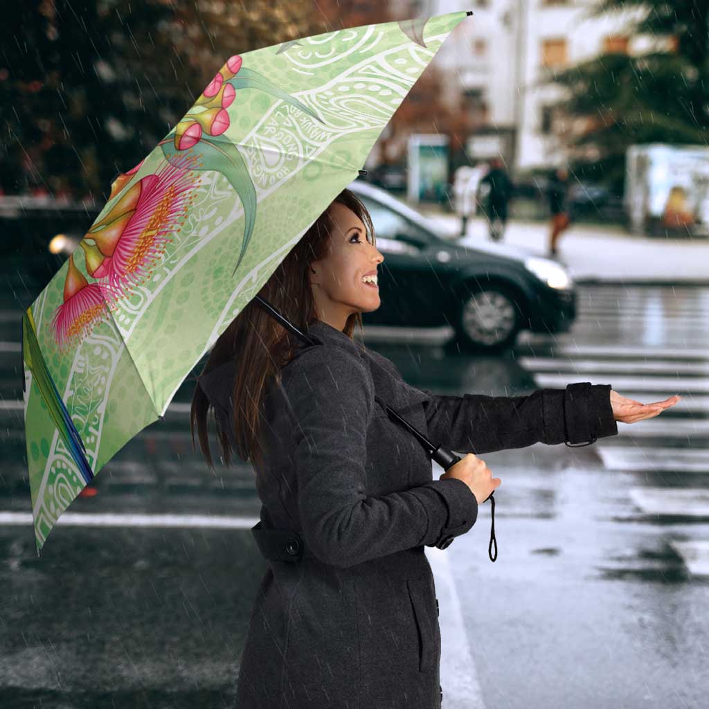 Australian Rainbow Lorikeet and Eucalyptus Umbrella Spirit of Aussie Aboriginal Dot Art - Aussie Hoodie