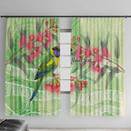 Australian Rainbow Lorikeet and Eucalyptus Window Curtain Spirit of Aussie Aboriginal Dot Art - Aussie Hoodie