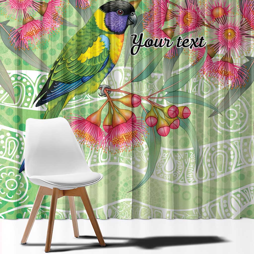 Australian Rainbow Lorikeet and Eucalyptus Window Curtain Spirit of Aussie Aboriginal Dot Art - Aussie Hoodie