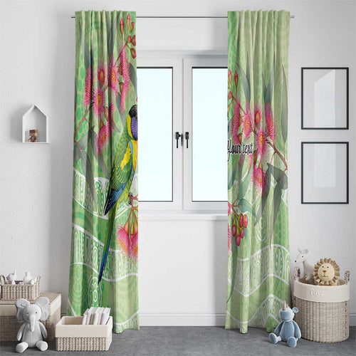 Australian Rainbow Lorikeet and Eucalyptus Window Curtain Spirit of Aussie Aboriginal Dot Art - Aussie Hoodie