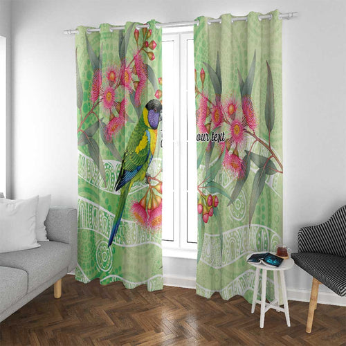 Australian Rainbow Lorikeet and Eucalyptus Window Curtain Spirit of Aussie Aboriginal Dot Art - Aussie Hoodie