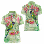 Australian Rainbow Lorikeet and Eucalyptus Women Polo Shirt Spirit of Aussie Aboriginal Dot Art - Aussie Hoodie